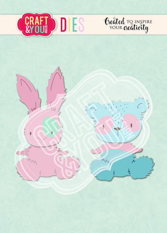 Craft & You: Teddy Bear & Rabbit -stanssisetti
