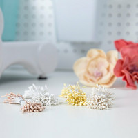 Sizzix Essentials Flower Stamen : White & Cream Assortment