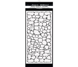 Stamperia Mixed Media Thick Stencil 12 x 25 cm :  Stone Wall
