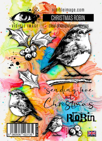 Visible Image: Christmas Robin A6 -leimasinsetti