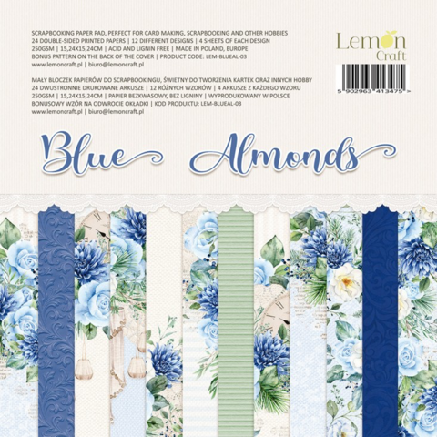 Lemoncraft: Blue Almonds 6x6 -paperilehtiö