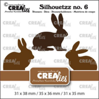 Crealies Silhouetzz: Rabbits - stanssisetti