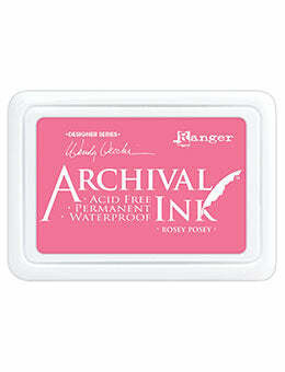 Archival Ink: Rosey Posey  - mustetyyny