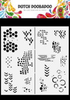 Dutch Doobadoo: Slimline Grunge Pattern  21x21 cm -sabluuna