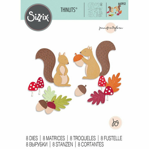 Sizzix Thinlits: Harvest Squirrels  -stanssisetti