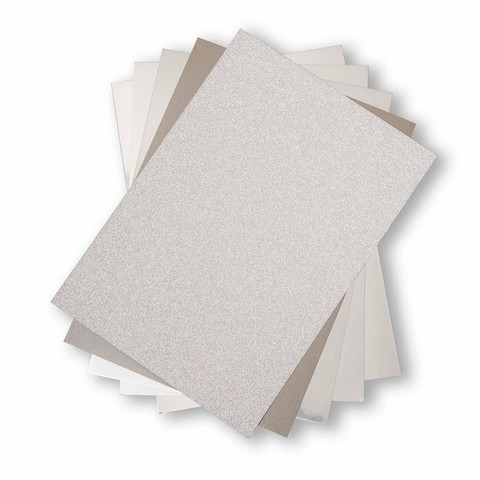 Sizzix Surfacez Opulent Cardstock A4 : Silver