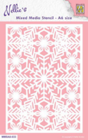 Nellies Choice Mixed Media A6 Stencil : Snowflakes 2  -sabluuna