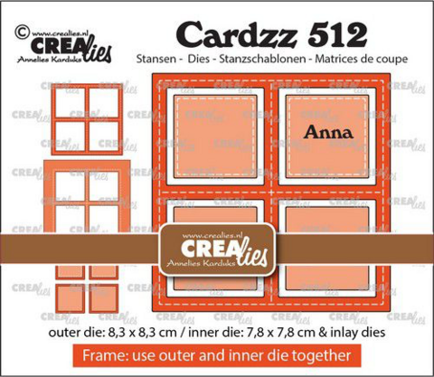 Crealies Cardzz: Frame & Inlay Anna - stanssisetti