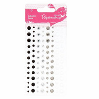 Papermania Adhensive Stones: Monochrome  -helmitarrat
