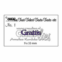 Crealies Text Dies: Grattis - stanssi