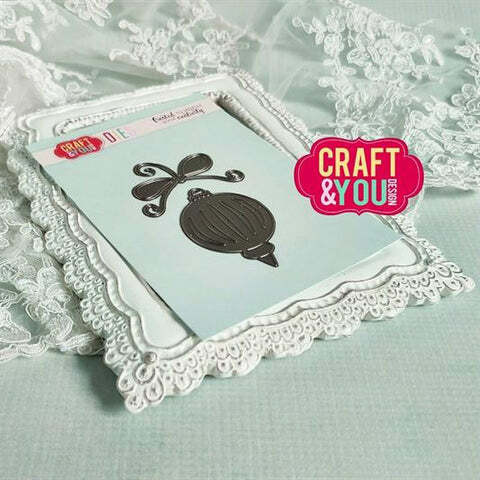 Craft & You: Christmas Ball with a bow - stanssisetti