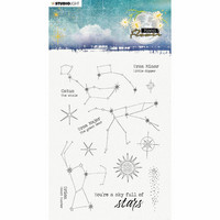 Studio Light: Moonflower #135  Clear Stamps A6 -leimasinsetti