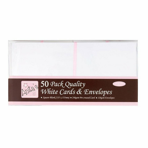Anitas Square White Cards & Envelopes