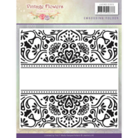 Jeanines Art: Vintage Flowers Border  6x6  -   kohokuviointikansio