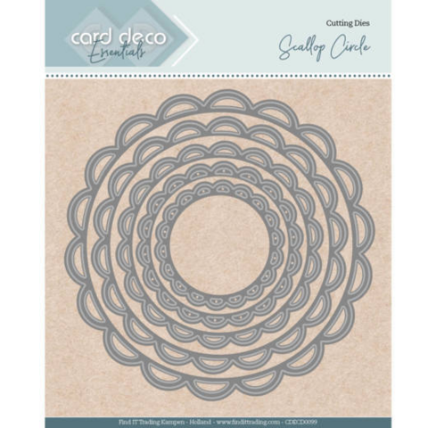Card Deco Essentials: Scallop Circles  -stanssisetti