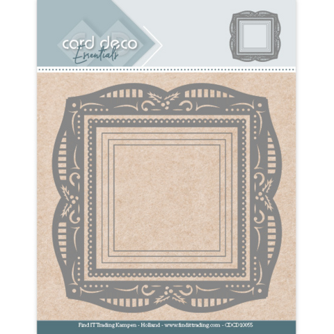 Card Deco Aperture Dies: Holly Square  -stanssisetti