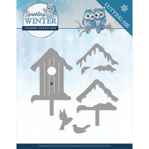 Yvonne Creations: Winter Birdhouse  -stanssisetti