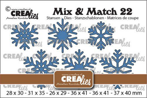 Crealies Mix & Match: Snowflakes -  stanssisetti