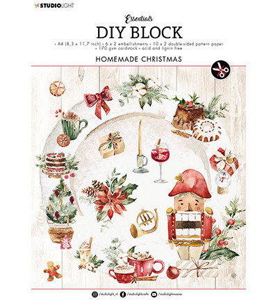 Studio Light DIY Block : Homemade Christmas  #34 -askartelulehtiö