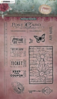 Studio Light : Jenine's Mindful  -  Vintage Tickets #277 Clear Stamps A5 -leimasinsetti