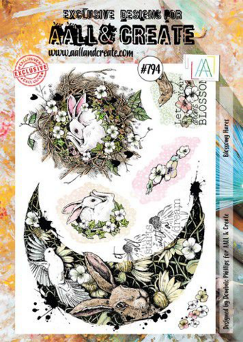 Aall & Create: Blossomy Hares #794  - leimasinsetti