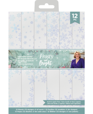 CC Frosty & Bright Luxury Foiled Card Pad - helmiäispaperipakkaus
