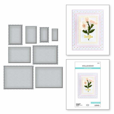 Spellbinders: Postage Edge Rectangles - stanssisetti