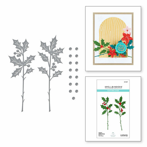 Spellbinders: Sealed Holly Sprigs  - stanssisetti