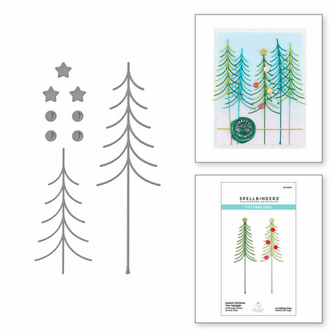 Spellbinders: Sealed Christmas Tree Squiggle  - stanssisetti