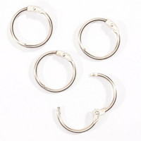 Vaessen Creative Book Bindings Rings: Silver 25 mm - saranarengaslajitelma