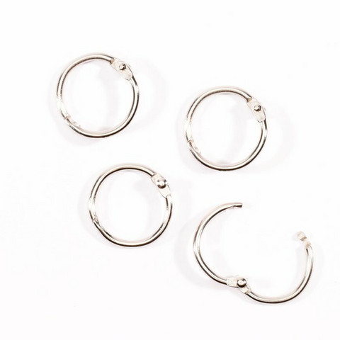 Vaessen Creative Book Bindings Rings: Silver 20 mm - saranarengaslajitelma