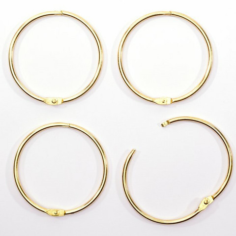 Vaessen Creative Book Binding Rings: Gold 75mm - saranarengaslajitelma