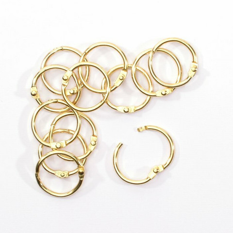 Vaessen Creative Book Bindings Rings: Gold 20 mm - saranarengaslajitelma