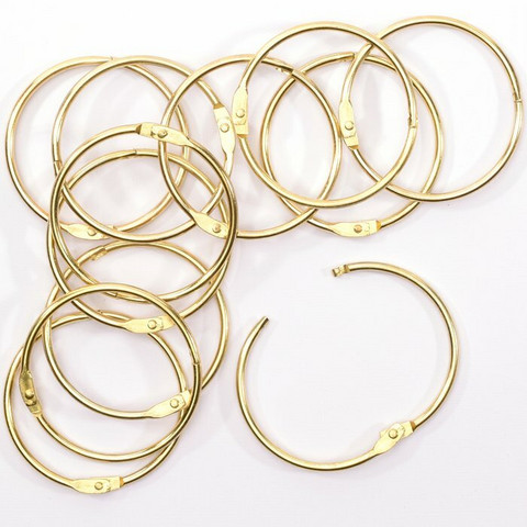 Vaessen Creative Book Bindings Rings: Gold 50 mm - saranarengaslajitelma