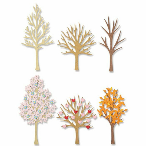 Sizzix Thinlits: Seasonal Trees  -stanssisetti