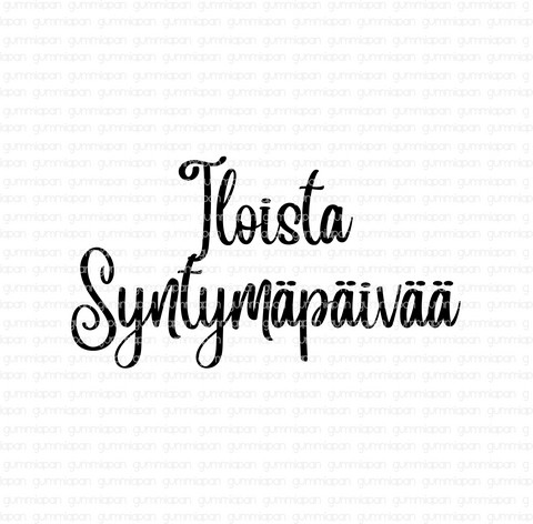 Gummiapan: Iloista Syntymäpäivää   - leimasin