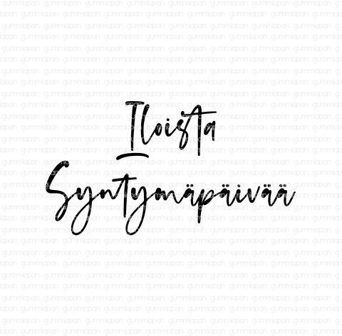Gummiapan: Iloista Syntymäpäivää  - leimasin