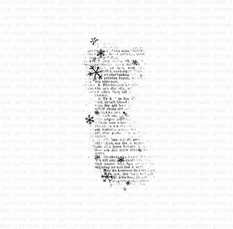 Gummiapan: Thin text with Snowflakes   - leimasin