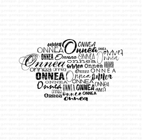 Gummiapan: Onnea Background    - leimasin