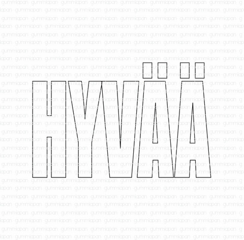 Gummiapan: Hyvää   - leimasin