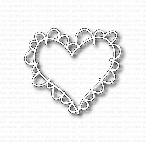 Gummiapan: Doodled Heart  - stanssi