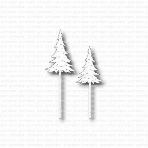 Gummiapan: 2 Conifers  -  stanssisetti