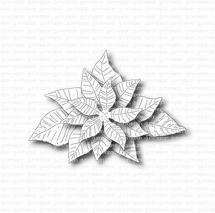 Gummiapan: Poinsettia  -  stanssisetti