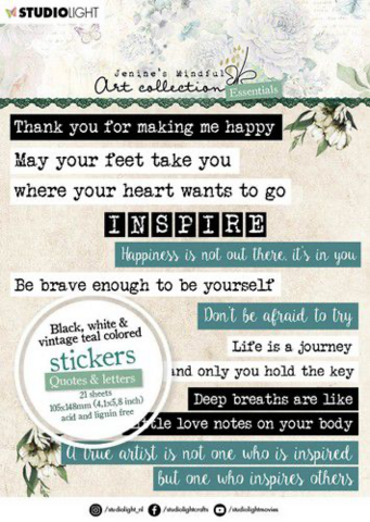 Studio Light Jenine's Mindful  - Quotes & Letters - tarrakirja