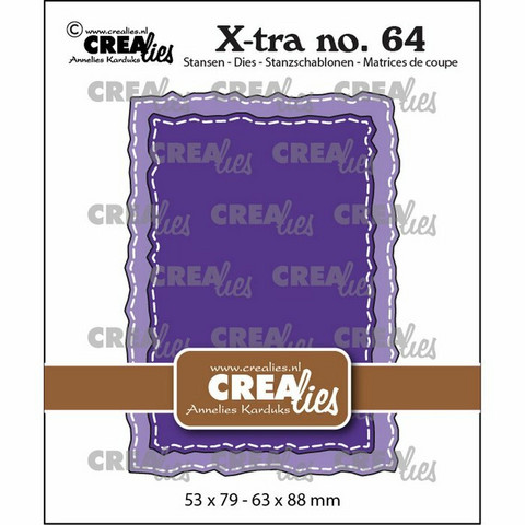 Crealies X-tra: ATC with Rough Edges & Stitch - stanssisetti