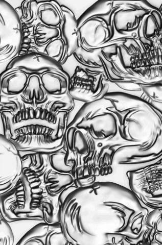 Sizzix 3D Texture Fades: Skulls by Tim Holtz -kohokuviointikansio