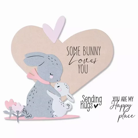 Framelits with stamps: Bunny Love