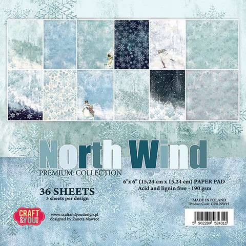 Craft & You Design: North Wind 6x6 - paperikokoelma