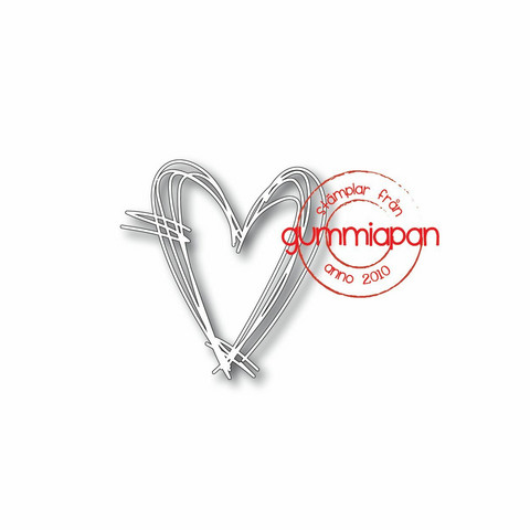 Gummiapan: Sketched Heart  - stanssi