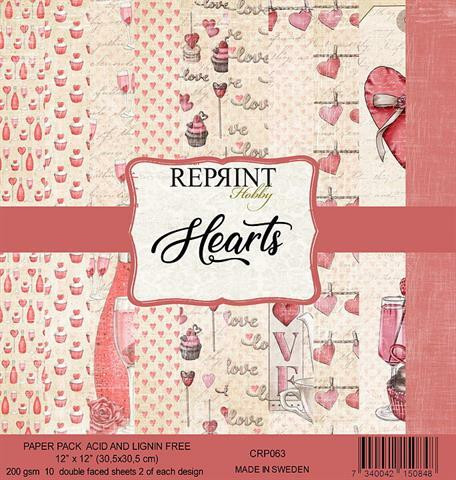 Reprint: Hearts 12x12 kokoelma